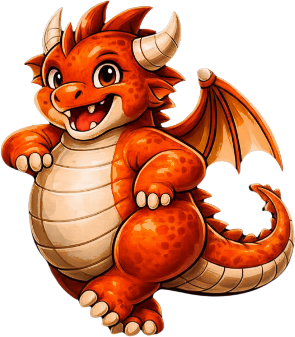 Dragonfire, the FastDragon security mascot